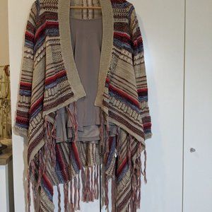 Boho High-low Cardigan with Tassels